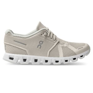 Beige / White Women's On Running Cloud 5 Sneakers | 631745_PH