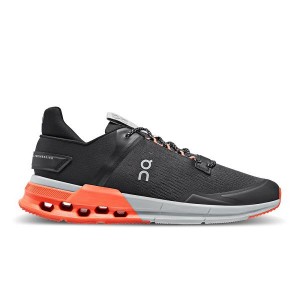 Black Men's On Running Cloudnova Flux Sneakers | 7014935_PH