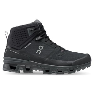 Black Men's On Running Cloudrock 2 Waterproof Hiking Boots | 9358470_PH