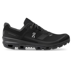 Black Men's On Running Cloudventure Waterproof 3 Trail Running Shoes | 865927_PH