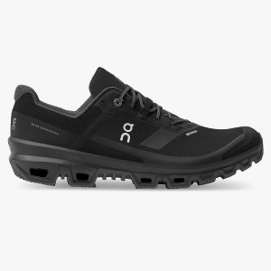 Black Men's On Running Cloudventure Waterproof 3 Hiking Shoes | 4790128_PH