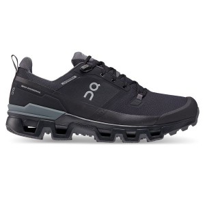 Black Men's On Running Cloudwander Waterproof Hiking Shoes | 1930876_PH