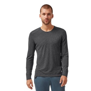 Black Men's On Running Comfort Long-T T Shirts | 8537164_PH