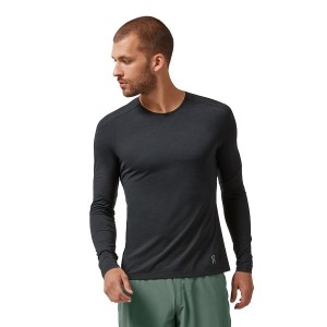 Black Men's On Running Performance Long-T T Shirts | 7912083_PH