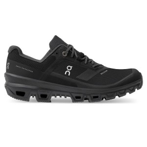 Black Women's On Running Cloudventure Waterproof Trail Running Shoes | 319478_PH