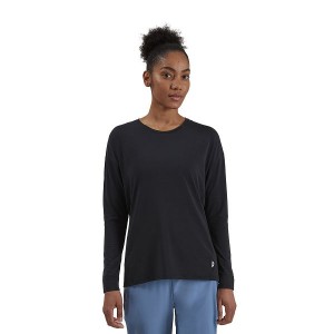 Black Women's On Running Comfort Long-T T Shirts | 3674105_PH