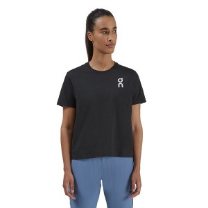 Black Women's On Running Graphic-T 1 T Shirts | 5139872_PH