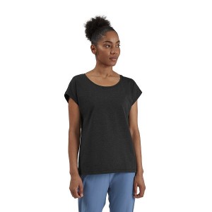 Black Women's On Running On-T 1 T Shirts | 8517326_PH