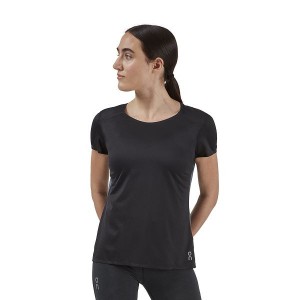 Black Women's On Running Performance-T 2 T Shirts | 1297648_PH