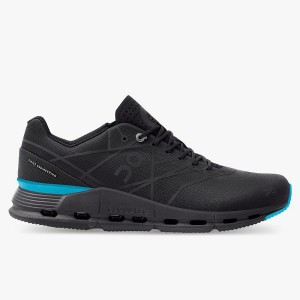 Black / Blue Men's On Running Cloudnova Z5 Sneakers | 9412675_PH