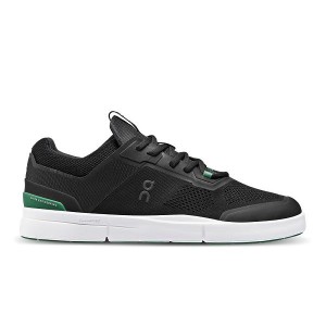 Black / Green Men's On Running THE ROGER Spin Sneakers | 7518420_PH