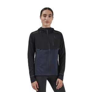 Black / Navy Women's On Running Weather Jackets | 5732486_PH