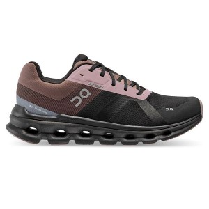 Black / Purple Women's On Running Cloudrunner Waterproof Road Running Shoes | 4195826_PH