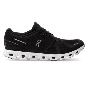 Black / White Men's On Running Cloud 5 Sneakers | 5783962_PH