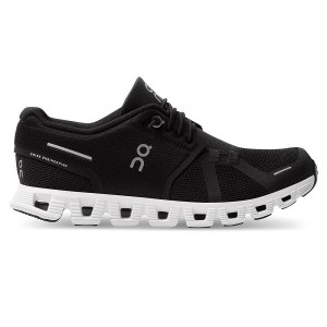 Black / White Women's On Running Cloud 5 Sneakers | 7542310_PH