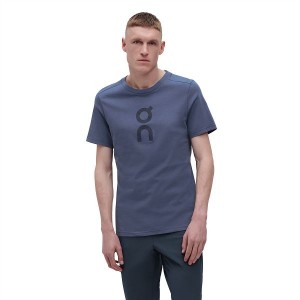 Blue Men's On Running Graphic-T 1 T Shirts | 6082395_PH