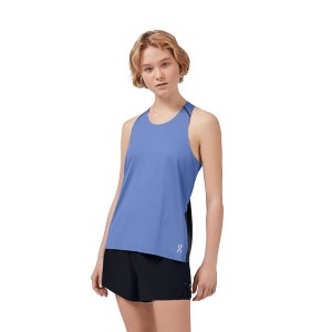 Blue / Black Women's On Running Tank-T 2 Tanks | 9045263_PH