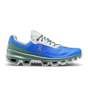 Blue / Dark Green Women's On Running Cloudventure Waterproof Trail Running Shoes | 9026148_PH