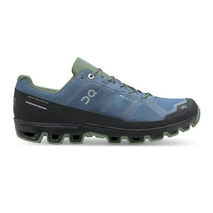 Blue / Green Men's On Running Cloudventure Waterproof 2 Trail Running Shoes | 187346_PH