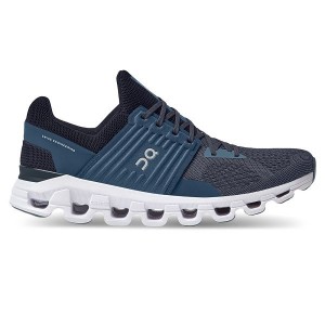 Blue / Navy Men's On Running Cloudswift Road Running Shoes | 7286143_PH