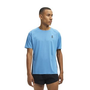 Blue / Navy Men's On Running Performance-T 2 T Shirts | 9580437_PH