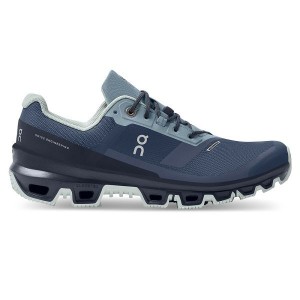 Blue / Navy Women's On Running Cloudventure Waterproof Trail Running Shoes | 5142837_PH