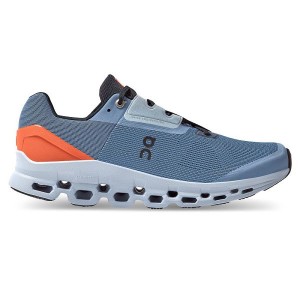 Blue / Orange Men's On Running Cloudstratus Road Running Shoes | 9268351_PH