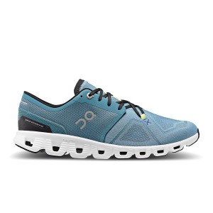 Blue / White Men's On Running Cloud X 3 Road Running Shoes | 4890325_PH