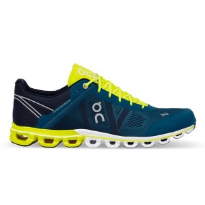 Blue / Yellow Men's On Running Cloudflow 1 Road Running Shoes | 9254183_PH