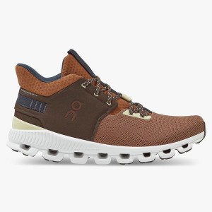 Brown Men's On Running Cloud Hi Edge Sneakers | 3806217_PH