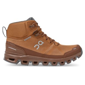 Brown Women's On Running Cloudrock Waterproof Hiking Boots | 9506328_PH