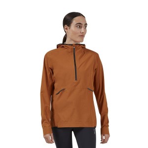 Brown Women's On Running Waterproof Anorak Jackets | 1087924_PH