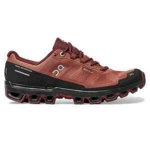 Brown / Black Women's On Running Cloudventure Waterproof 2 Hiking Shoes | 9124385_PH