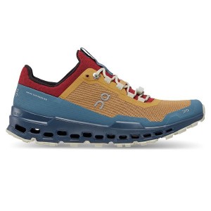 Brown / Navy Women's On Running Cloudultra Hiking Shoes | 8275036_PH