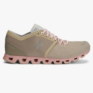 Brown / Rose Women's On Running Cloud X 1 Training Shoes | 6327540_PH