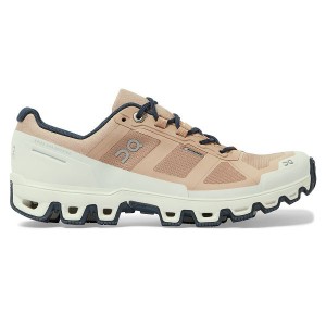 Brown / Rose / Navy Women's On Running Cloudventure Waterproof 2 Hiking Shoes | 2481705_PH