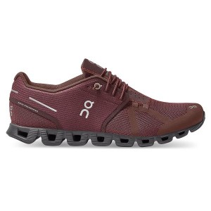 Burgundy Men's On Running Cloud Monochrome Sneakers | 5604197_PH