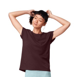 Burgundy Women's On Running Comfort-T 2 T Shirts | 5867390_PH