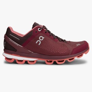 Burgundy / Coral Women's On Running Cloudsurfer 5 Road Running Shoes | 8974130_PH