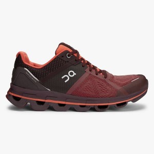 Burgundy / Orange Women's On Running Cloudace 1 Road Running Shoes | 7608314_PH