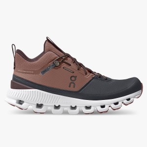 Chocolate Women's On Running Cloud Hi Waterproof Sneakers | 3502897_PH