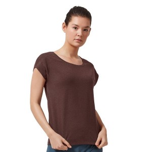 Chocolate Women's On Running On-T 1 T Shirts | 7291534_PH