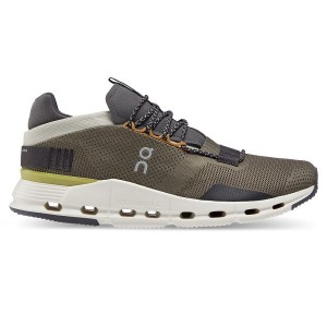 Dark Green Men's On Running Cloudnova Sneakers | 4856307_PH