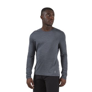 Dark Grey Men's On Running Performance Long-T T Shirts | 7325901_PH