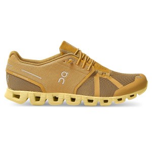 Gold Men's On Running Cloud Monochrome Sneakers | 3692840_PH