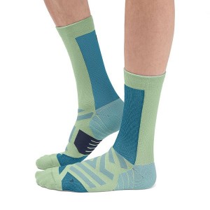 Green Men's On Running Performance High Socks | 5021678_PH