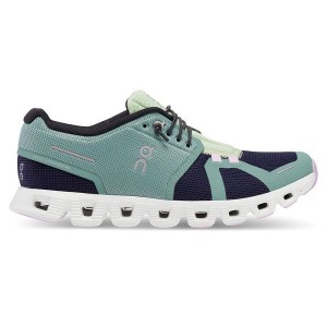 Green Women's On Running Cloud 5 Push Sneakers | 2916073_PH