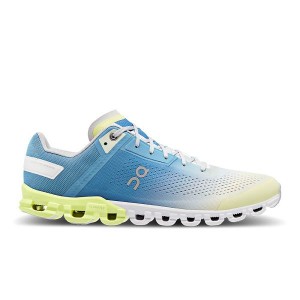 Green / Blue Men's On Running Cloudflow Road Running Shoes | 1082963_PH