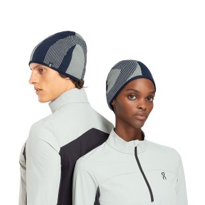 Green / Navy Women's On Running Explorer Merino Beanie | 983716_PH