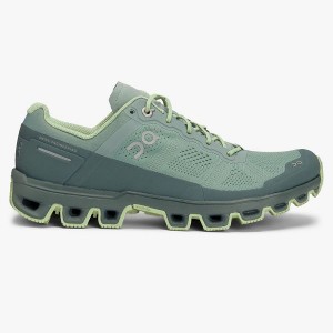 Green / Olive Women's On Running Cloudventure 2 Hiking Shoes | 1576328_PH